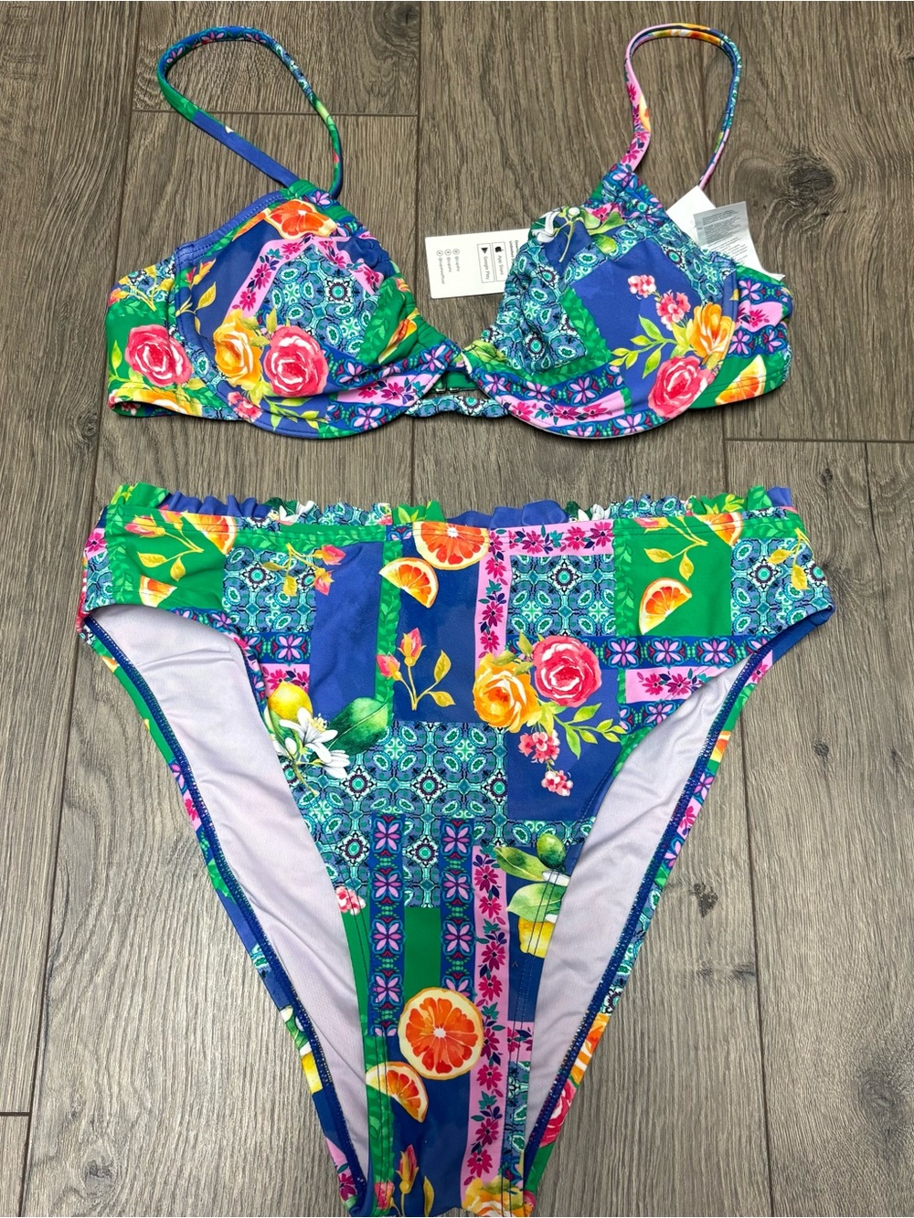 Cupshe blue medium bikini